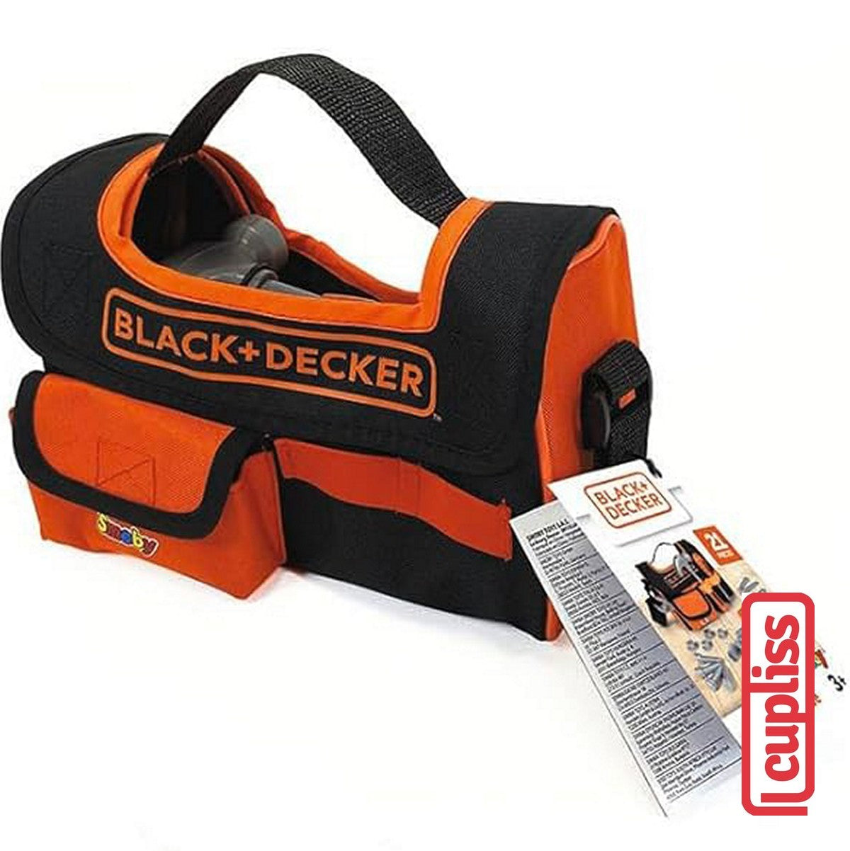 Black Decker Smoby Fabric Tool 7600360142 with 4 Tools Case
