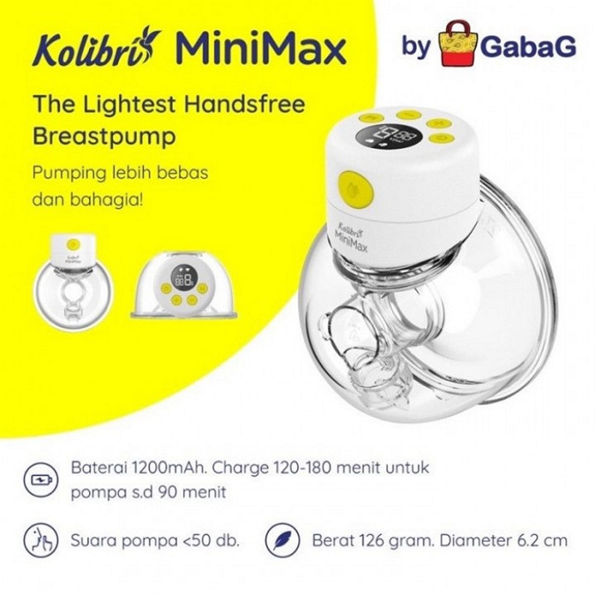 GABAG Breastpump Kolibri Minimax Electric Pompa ASI Breast Pump