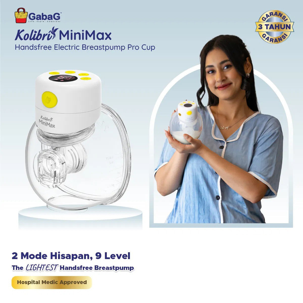 GABAG Breastpump Kolibri Minimax Electric Pompa ASI Breast Pump