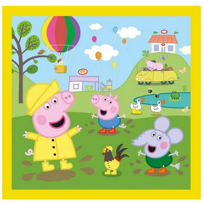 Trefl Puzzle 34849 3In1 Peppa Pig Happy 20 36 50 pcs Mainan