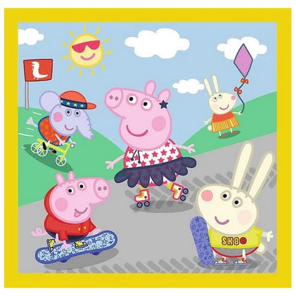 Trefl Puzzle 34849 3In1 Peppa Pig Happy 20 36 50 pcs Mainan