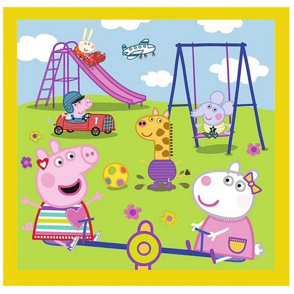 Trefl Puzzle 34849 3In1 Peppa Pig Happy 20 36 50 pcs Mainan
