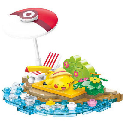 QMAN Keeppley K20222 Pikachu Have A Sunbathing Figure Pokemon Bricks Balok Mainan