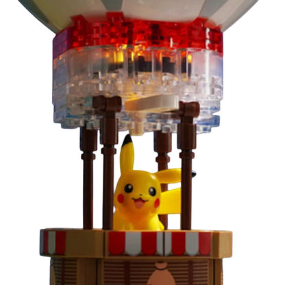 QMAN Keeppley K20234 Pikachu Hot Air Balloon Figure Pokemon Bricks Balok Mainan