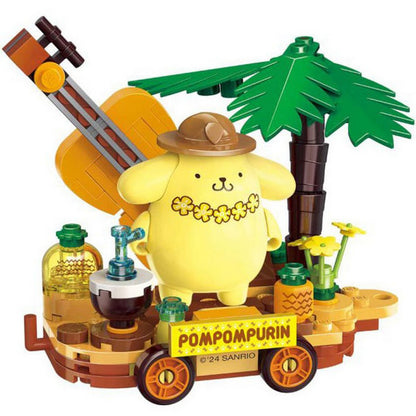 QMAN Keeppley K20833 Sanrio Pompompurin Music On The Beach Figure Mainan