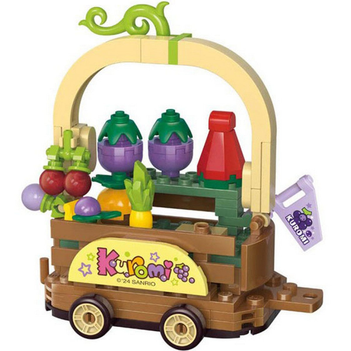 QMAN Keeppley K20834 Sanrio Kuromi Fruit Picking At The Orchard Figure Mainan