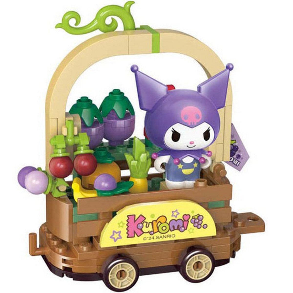 QMAN Keeppley K20834 Sanrio Kuromi Fruit Picking At The Orchard Figure Mainan