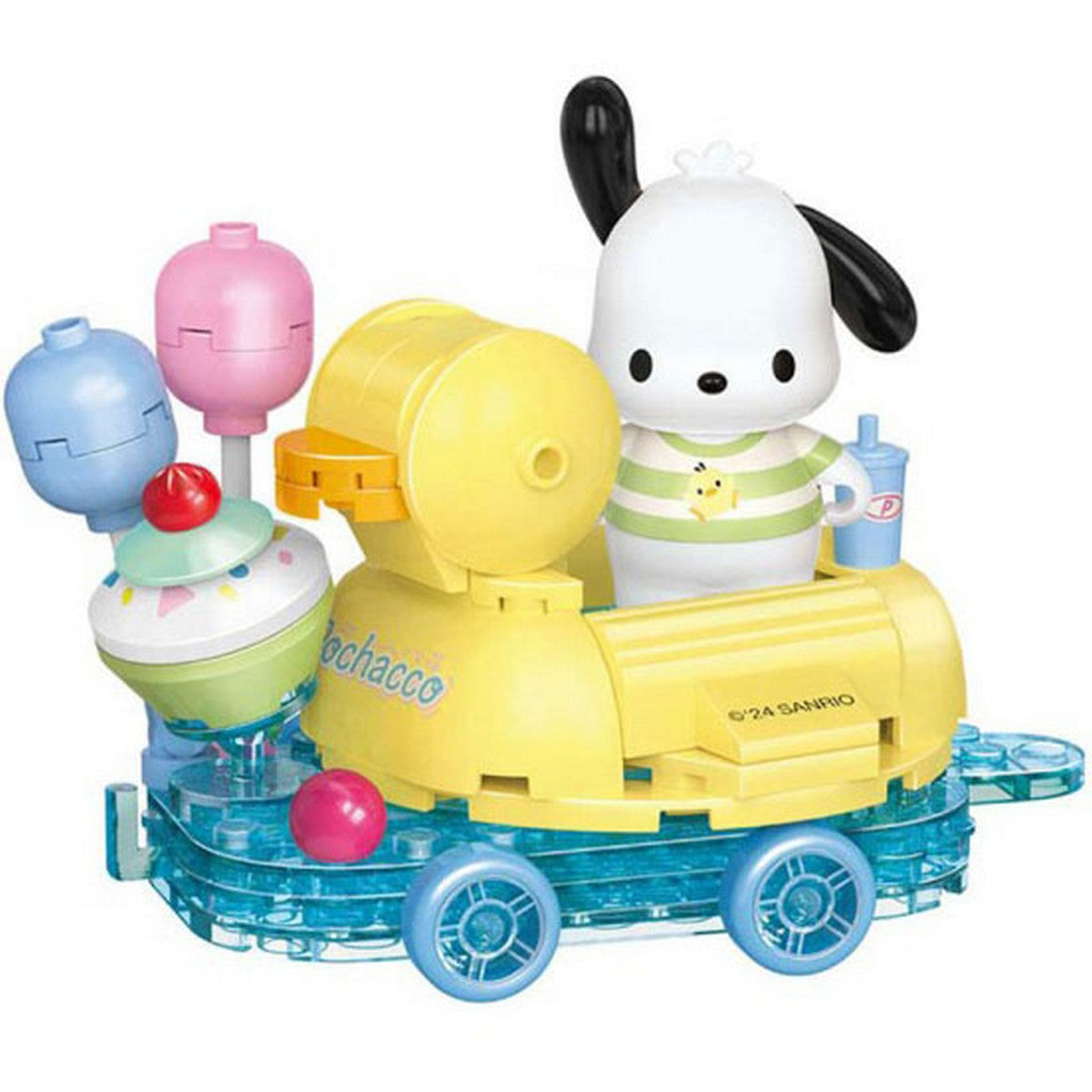 QMAN Keeppley K20835 Sanrio Pochacco Party By The Pool Figure Mainan