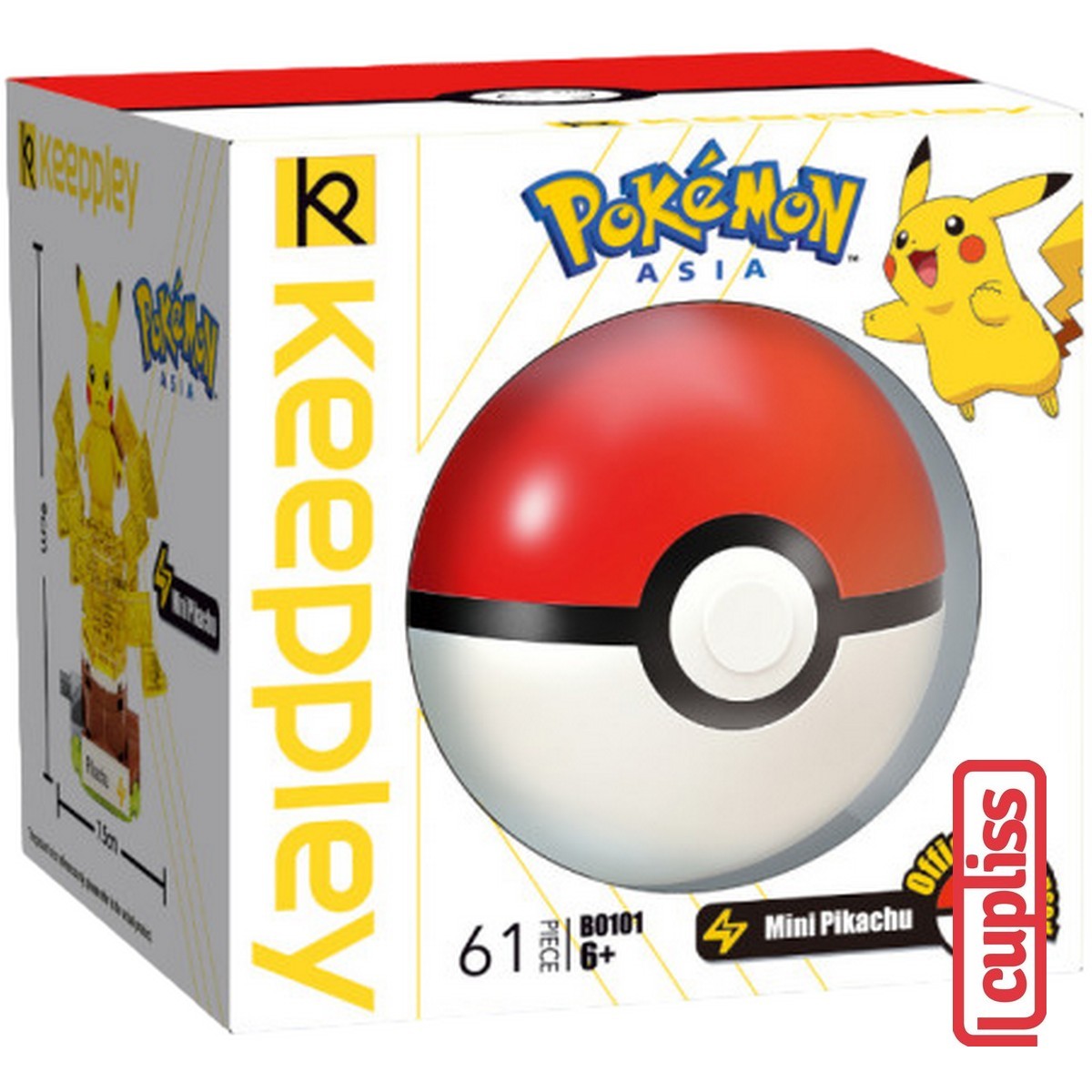 QMAN Keeppley B0101 Mini Pikachu Poke Ball Pokemon Bricks Asia Balok Mainan