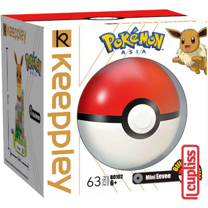 QMAN Keeppley B0102 Mini Eevee Poke Ball Pokemon Bricks Asia Balok Mainan