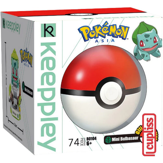 QMAN Keeppley B0104 Mini Bulbasaur Poke Ball Pokemon Bricks Asia Balok Mainan