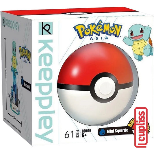 QMAN Keeppley B0106 Mini Squirtle Poke Ball Pokemon Bricks Asia Balok Mainan