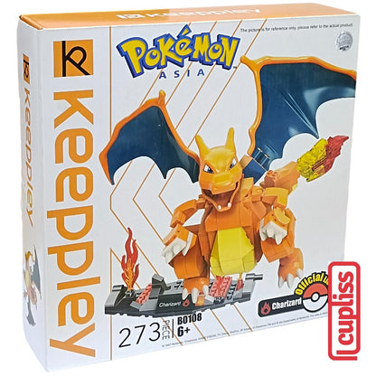 QMAN Keeppley B0108 Charizard Figure Pokemon Bricks Asia Balok Mainan