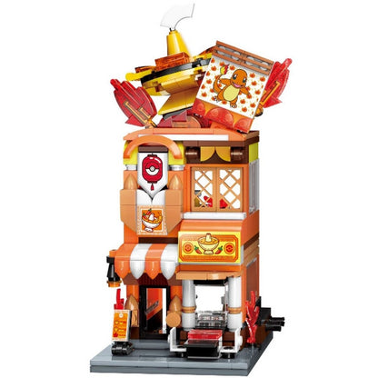 QMAN Keeppley K20210 Charmander Hotpot Restaurant Pokemon Bricks Asia Balok Mainan