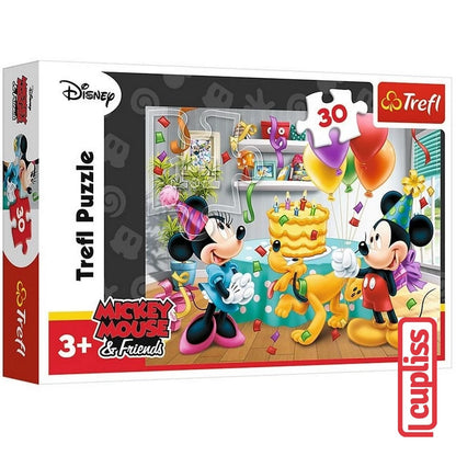 Trefl Puzzle 18211 Disney Mickey Mouse Friends Birthday Cake 30 pcs Mainan