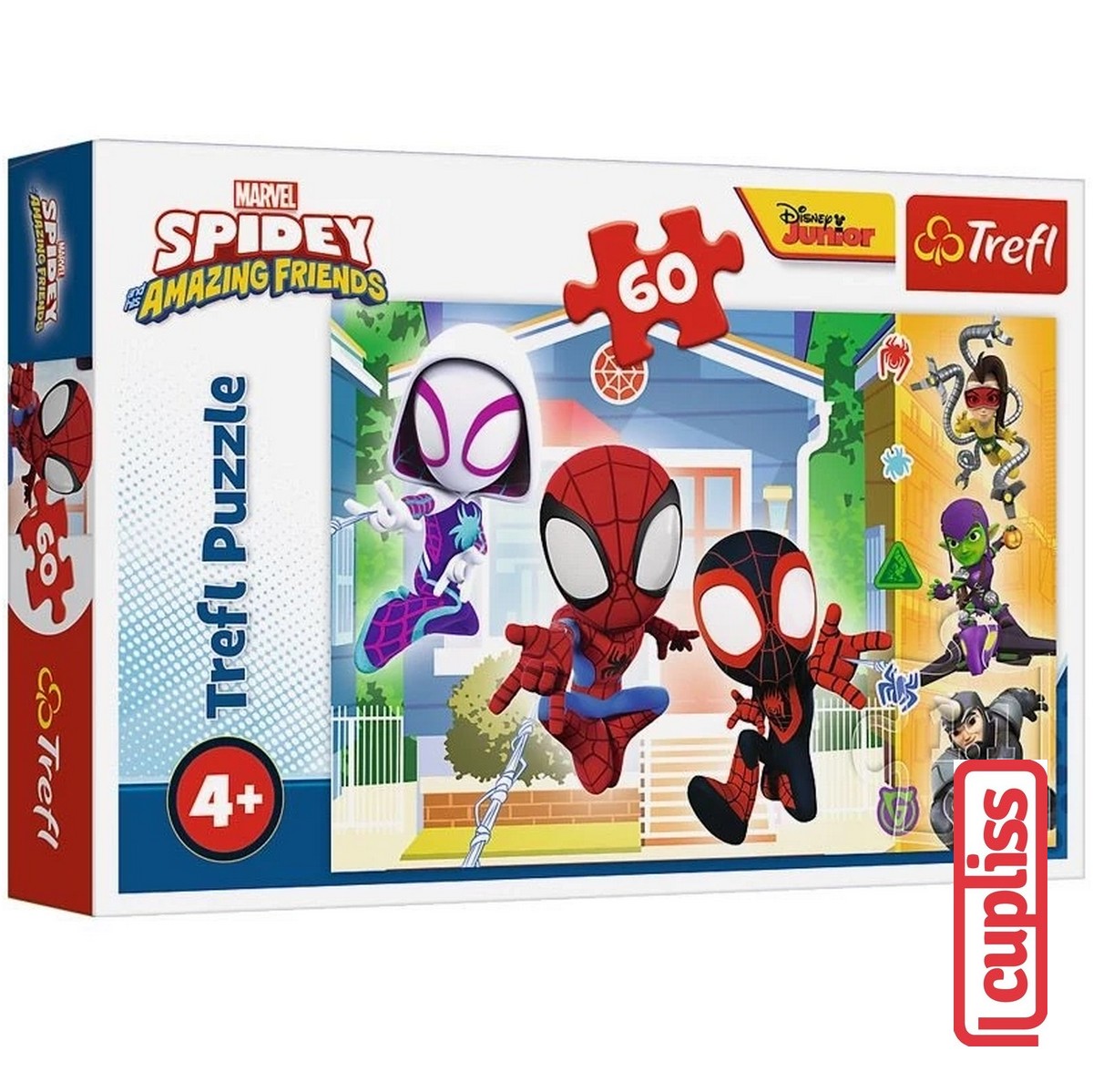 Trefl Puzzle 17371 Marvel Spidey Amazing Friends 60 pcs Disney Junior Spider-Man Mainan
