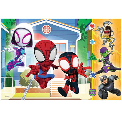 Trefl Puzzle 17371 Marvel Spidey Amazing Friends 60 pcs Disney Junior Spider-Man Mainan