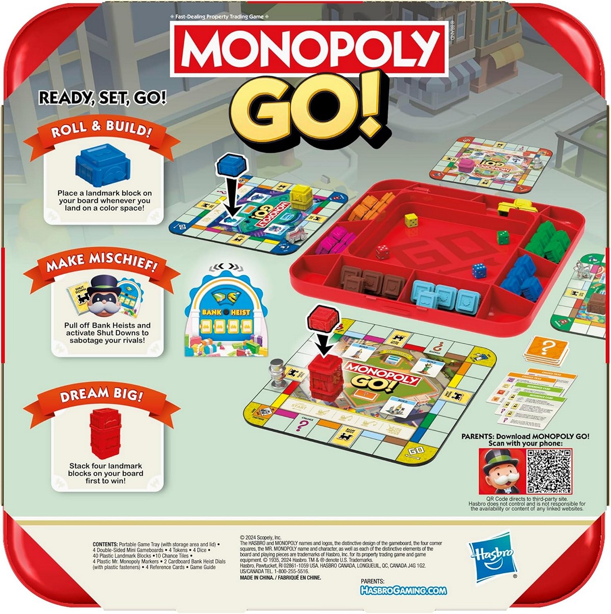 Hasbro Board Game G1291 Monopoly Go Permainan Papan Travel Games