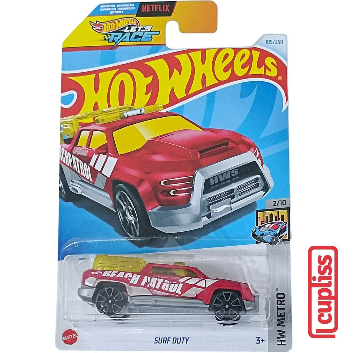 Hot Wheels HW Basic HTD36 Surf Duty Lets Race Netflix Mattel Hotwheels