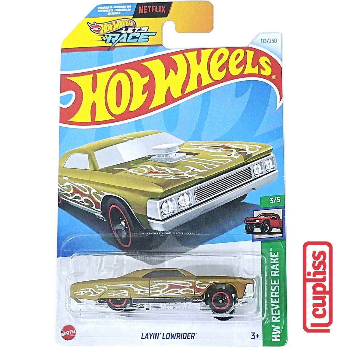 Hot Wheels HW Basic HTD39 Layin Lowrider Lets Race Netflix Mattel Hotwheels
