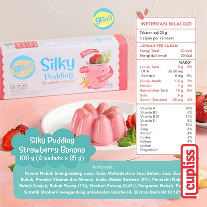 GROUU Silky Pudding Powder Bubuk Puding Snack Bayi Lembut Cemilan MPASI 8+