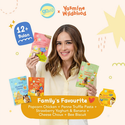 GROUU x Yasmine Strawberry Yogurt Banana Melt 20gr Snack Cemilan Bayi Anak 12+ Buah Asli Dry Food MPASI