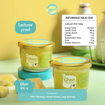 GROUU Ghee Clarified Butter Mentega 100ml BB Booster Bayi Anak 6+ MPASI