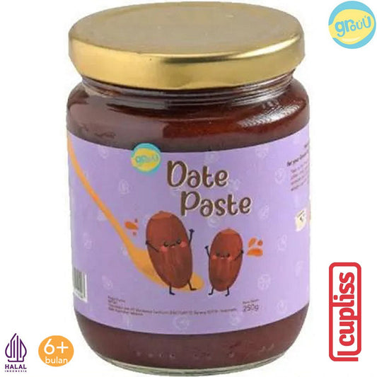 GROUU Date Paste Pasta Selai Kurma 250gr Ready to Eat Bayi Anak 6+ MPASI