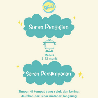 GROUU My First Pasta Cemilan BB Booster Bayi Anak 6+ MPASI