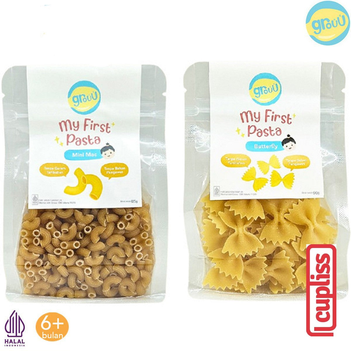 GROUU My First Pasta Cemilan BB Booster Bayi Anak 6+ MPASI