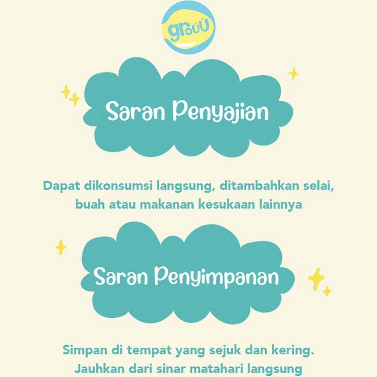 GROUU Puffs 25gr Snack Cemilan Bayi Anak 8+ Buah MPASI