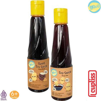 GROUU 145ml Soy Sauce Kecap Asin Manis Sweet Cooking MPASI Bayi Anak Bumbu