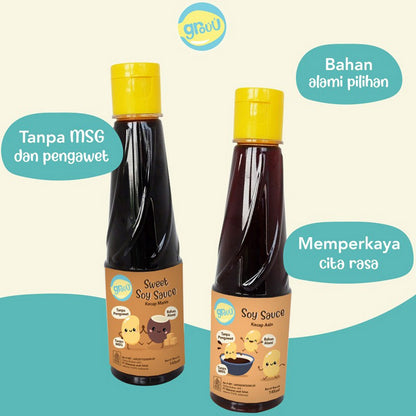 GROUU 145ml Soy Sauce Kecap Asin Manis Sweet Cooking MPASI Bayi Anak Bumbu