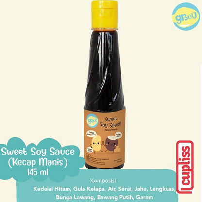GROUU 145ml Soy Sauce Kecap Asin Manis Sweet Cooking MPASI Bayi Anak Bumbu