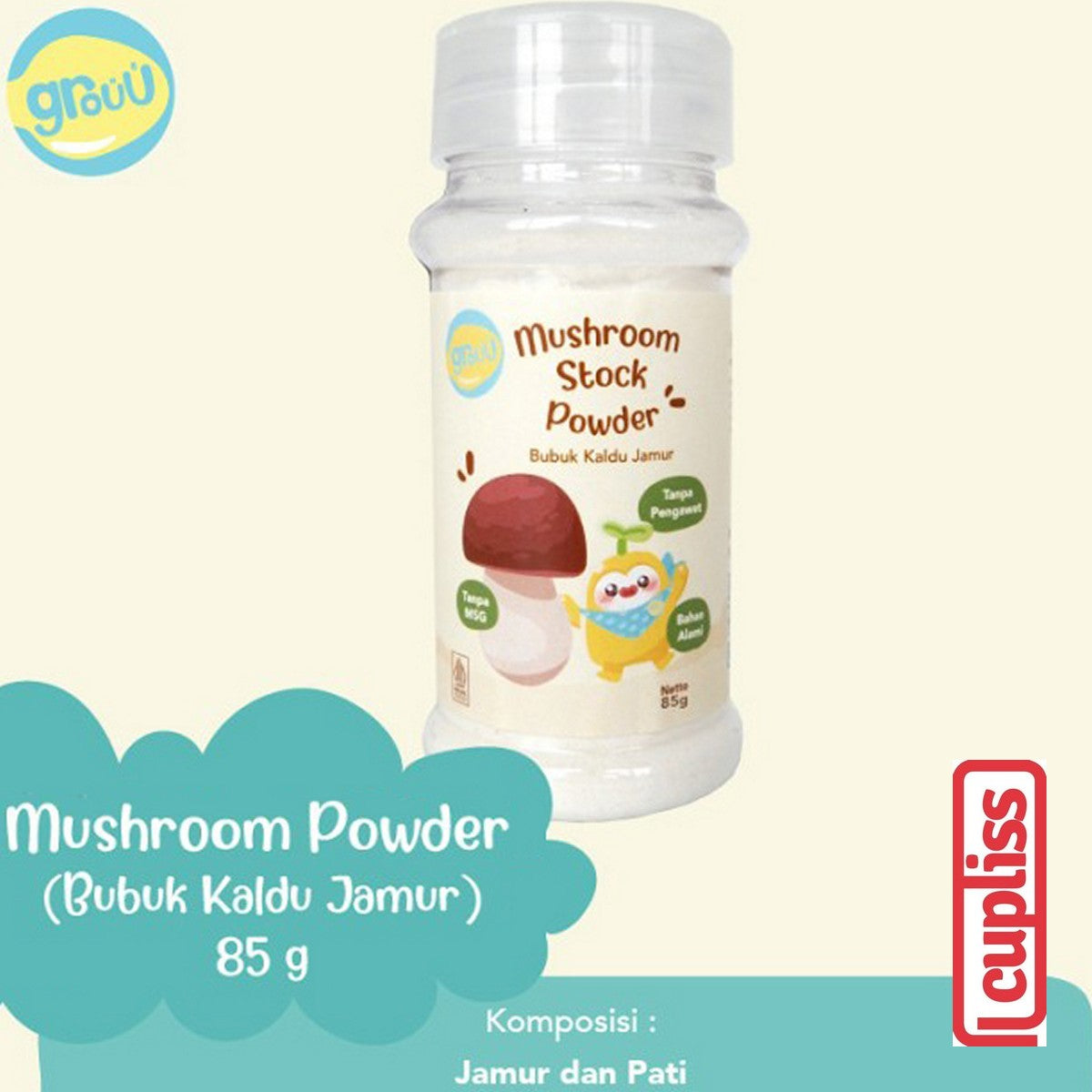 GROUU Cooking Powder Bumbu Bubuk Masak Bayi Anak Garam Kaldu Kari Gula Lada Putih Merica Keju Himalaya