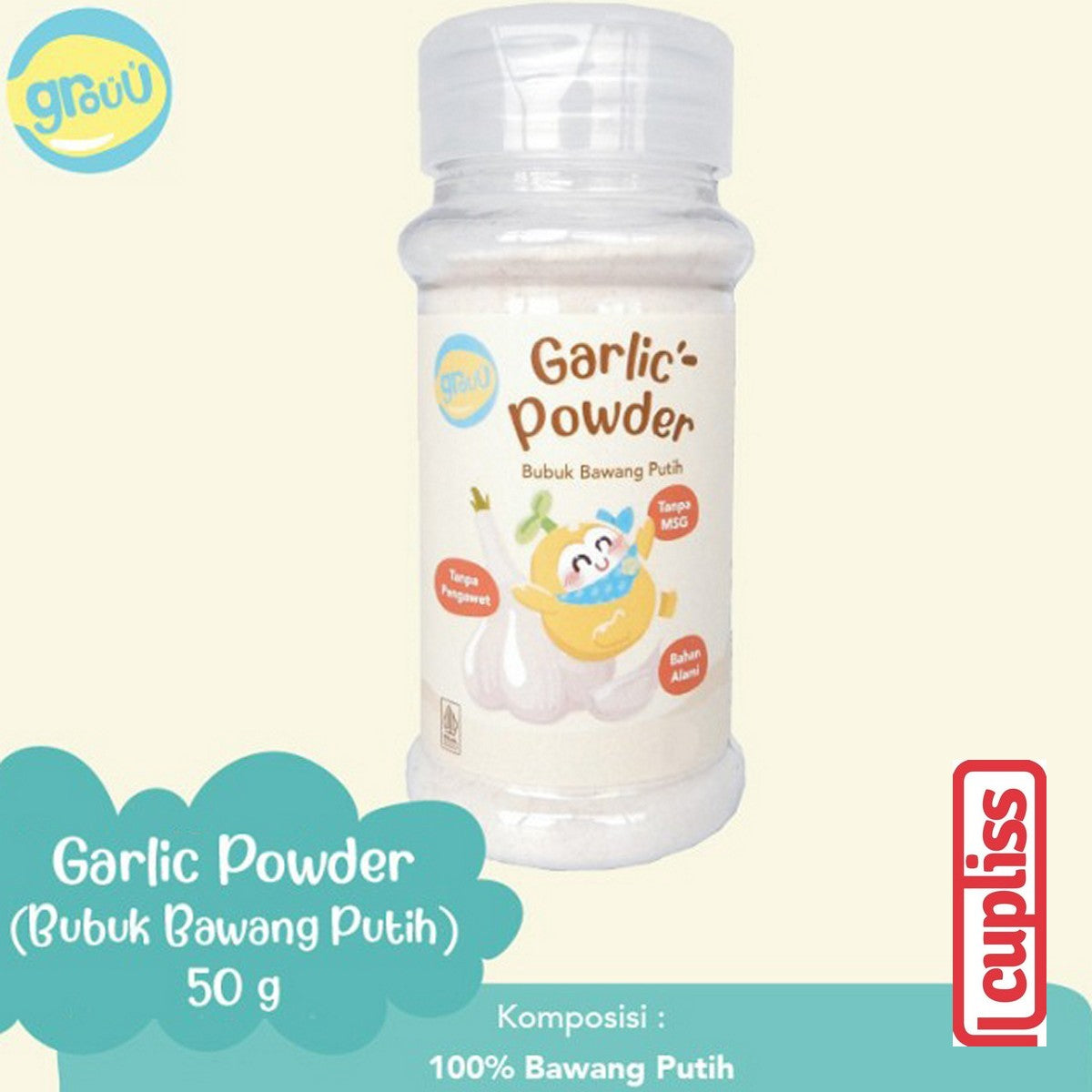 GROUU Cooking Powder Bumbu Bubuk Masak Bayi Anak Garam Kaldu Kari Gula Lada Putih Merica Keju Himalaya