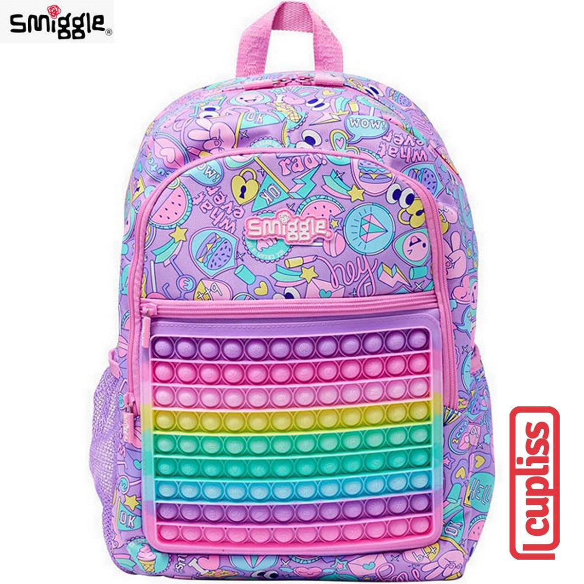 SMIGGLE Backpack Bag 449195 Popem Popit Poppies Classic Tas Ransel Anak lilac