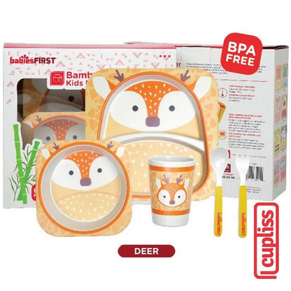 BabiesFIRST Bamboo Fiber Kids Feeding Set Animal BF501 Peralatan Makan Bayi