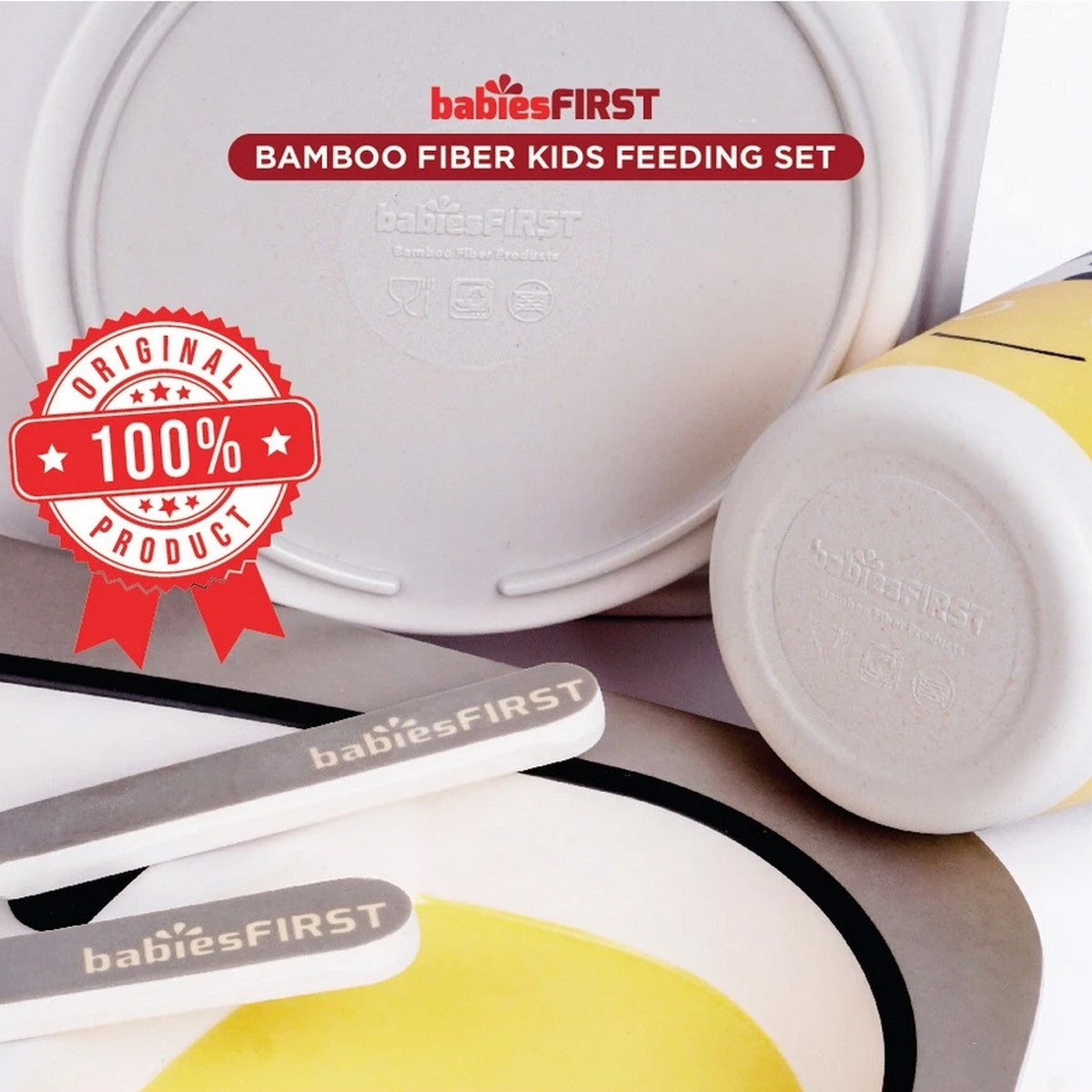 BabiesFIRST Bamboo Fiber Kids Feeding Set Animal 3D BF504 Peralatan Makan Bayi