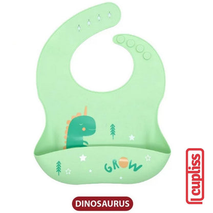 BabiesFIRST Cute Cartoon Silicone Baby Bib BF903 Silikon Celemek Kartun Peralatan Makan Bayi