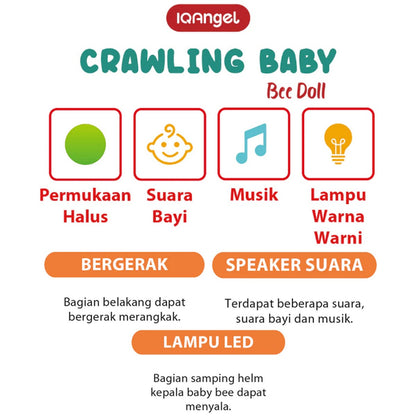 IQANGEL Crawling Baby Doll IQ0707 Mainan Edukasi Anak IQ Angel