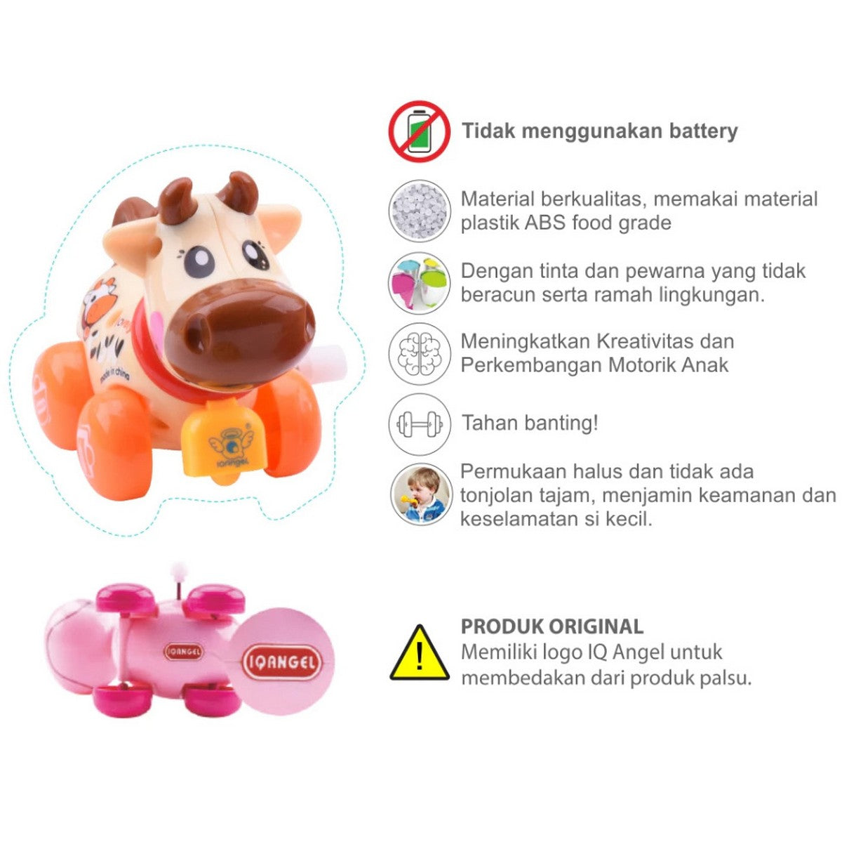 IQANGEL Animal Series Cow Toys IQ635 Mainan Edukasi Anak IQ Angel