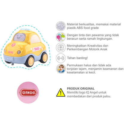 IQANGEL Light & Sound Transportation Car Toys New IQBT0147-1 Mainan Edukasi Anak IQ Angel