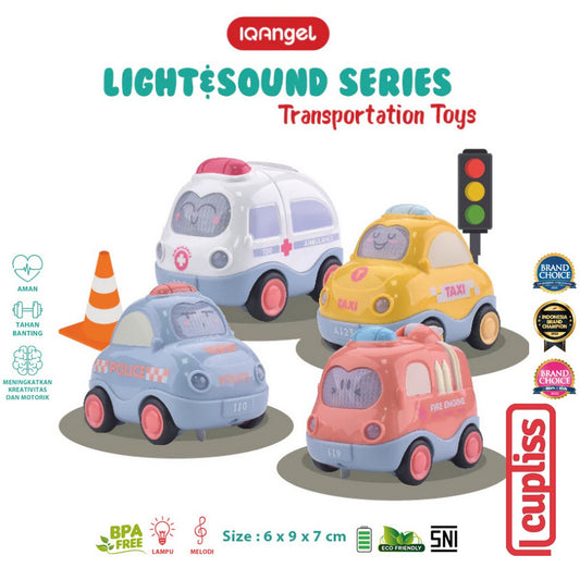 IQANGEL Light & Sound Transportation Car Toys New IQBT0147-1 Mainan Edukasi Anak IQ Angel