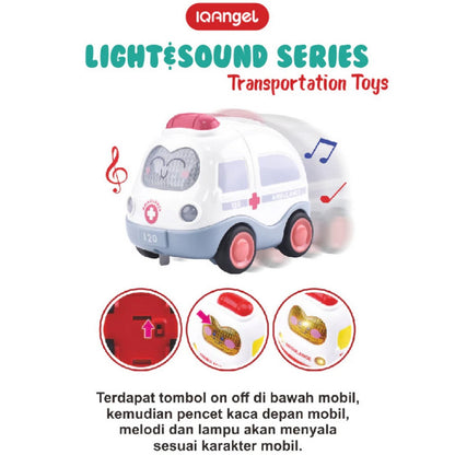 IQANGEL Light & Sound Transportation Car Toys New IQBT0147-1 Mainan Edukasi Anak IQ Angel