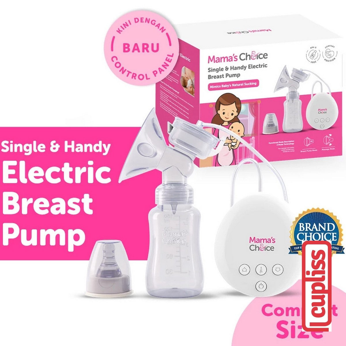 Mama Mama's Choice Single Handy Electric Breast Pump Pompa ASI