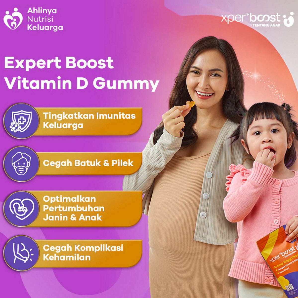Expert Boost Gummy Vitamin D 600IU Anak dan Dewasa 600 IU Gummies 30 7 hari Tentang Anak