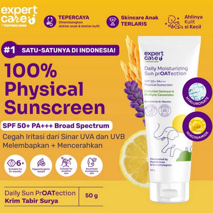 Expert Care Daily Moisturizing 50gr Physical Sunscreen SPF 50+ Proatection 50 gr Tentang Anak