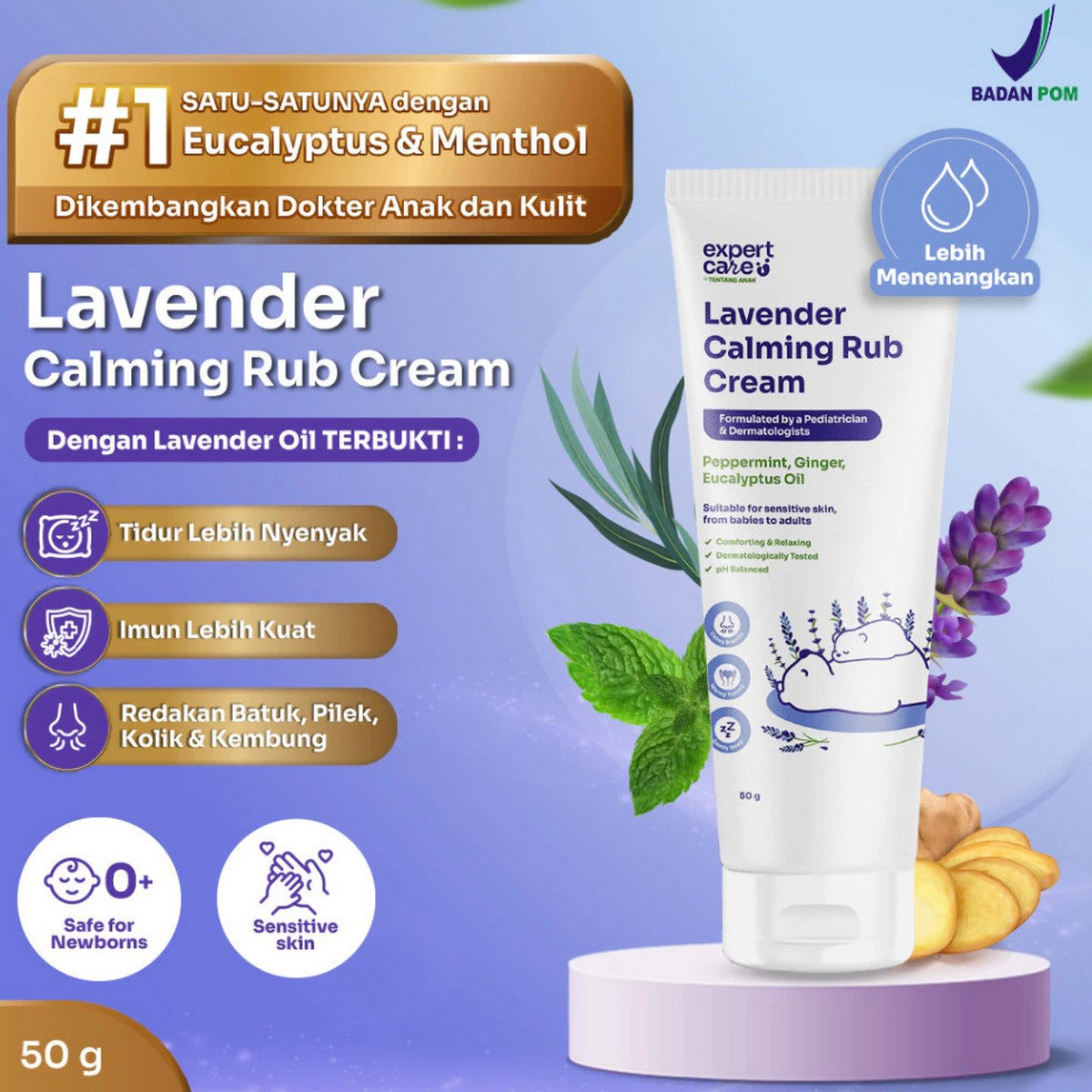 Expert Care Calming Baby Rub Cream 50gr Krim Bayi 50 gr Telon Lavender Tentang Anak