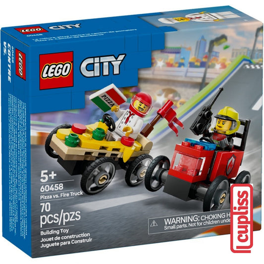 LEGO City 60458 Pizza vs Fire Truck Race Car Pack